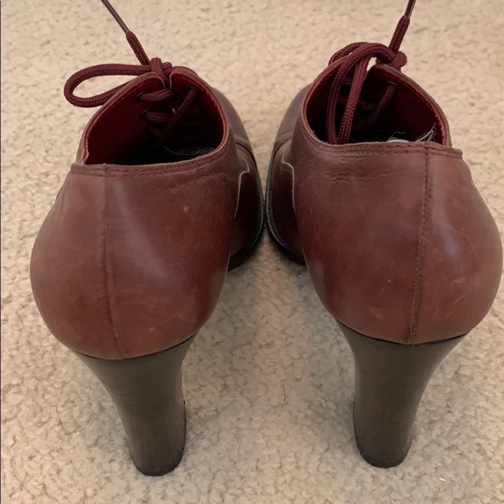 Marc Jacobs Lace-Up Oxford Pumps Size 8 Burgundy - Picture 4 of 7